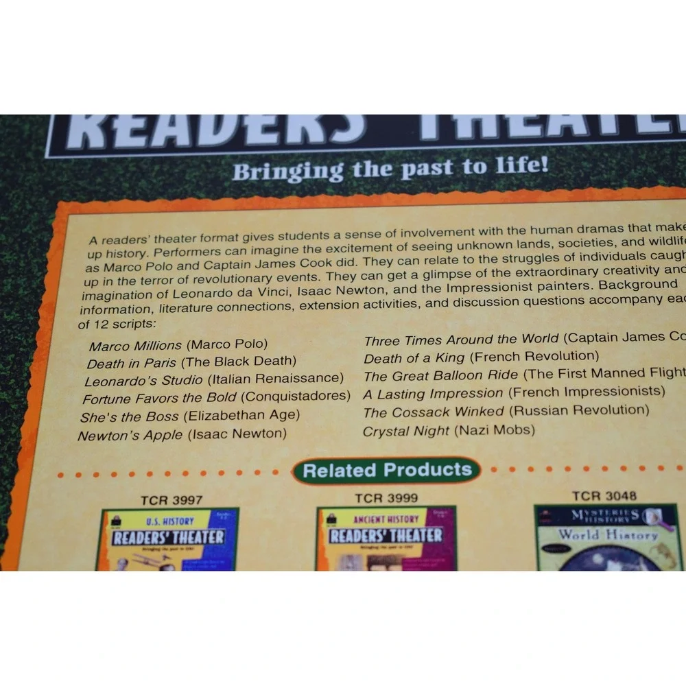 Teacher Created Resources World History Readers Theater Grades 5-8 TCR 3998 Book